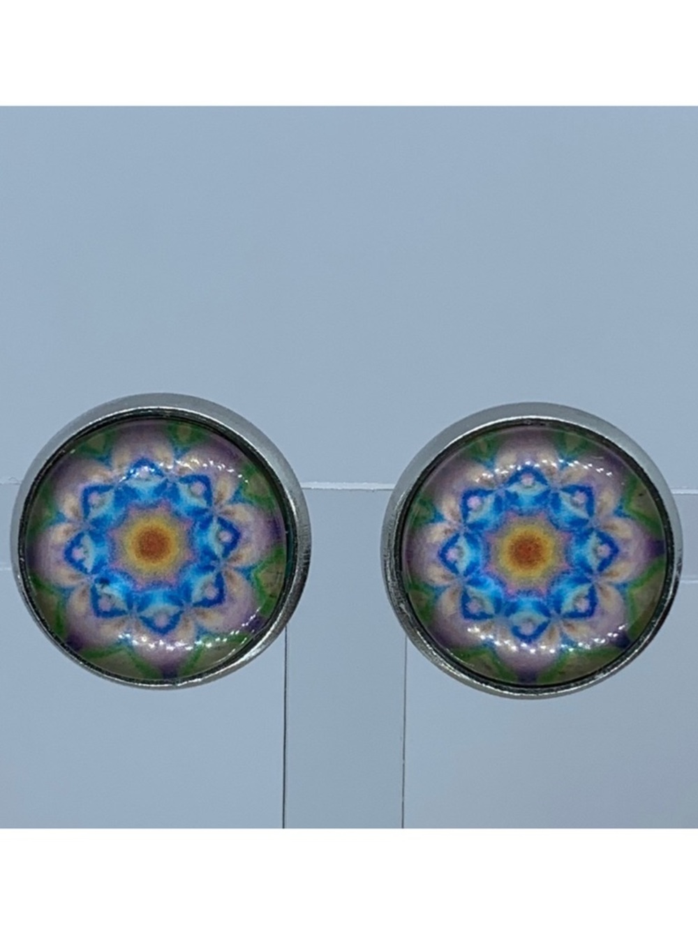 *LAST SET* Faux Druzy Stud Stainless Steel Earrings Fashion Jewelry